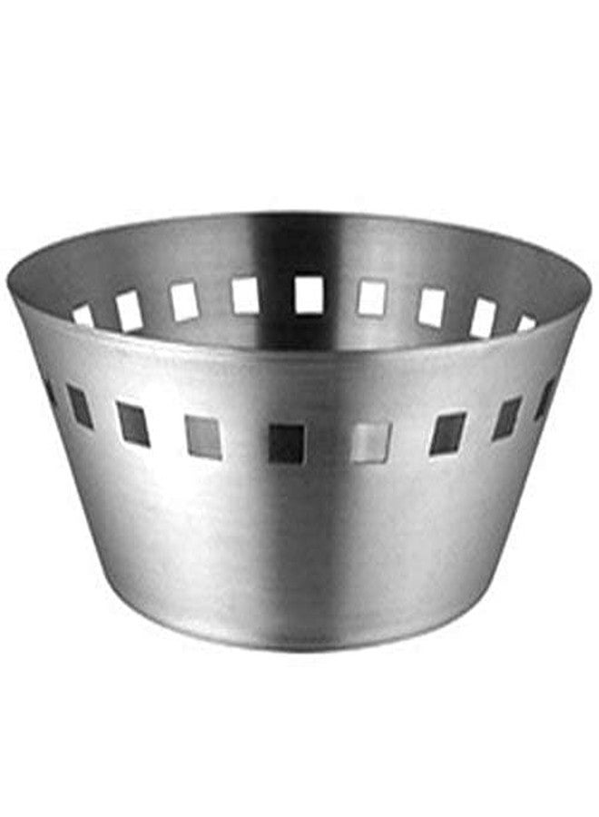 FINALITY Stainless Steel Bread Basket roti Basket Dining - Square Hole - Matte Finish 21CM - Pack of- (1) - Image 1